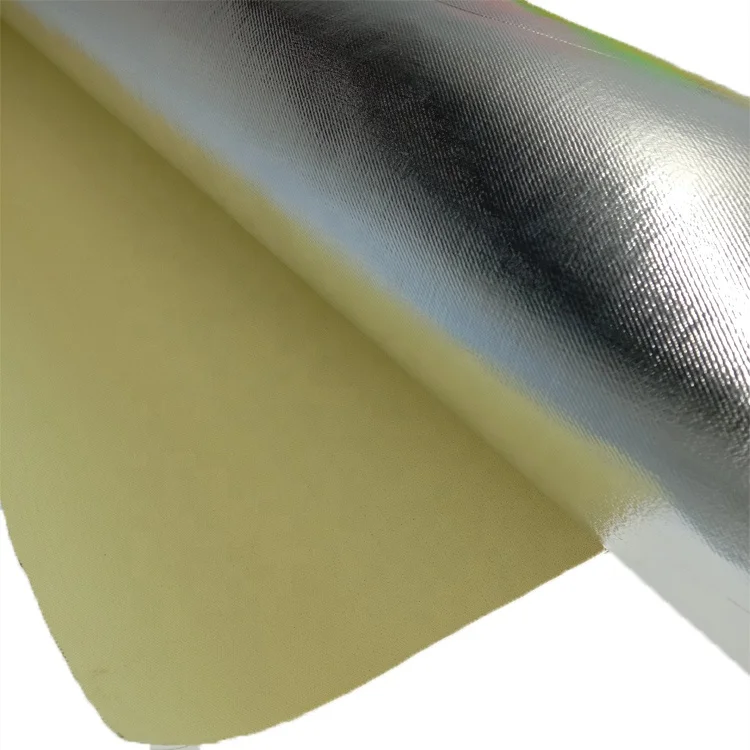 Manufacturer High Temperature Fire Resistant Fabric Mechanical Arm Heat Insulation Compound Aramid Aluminum Foil Cloth