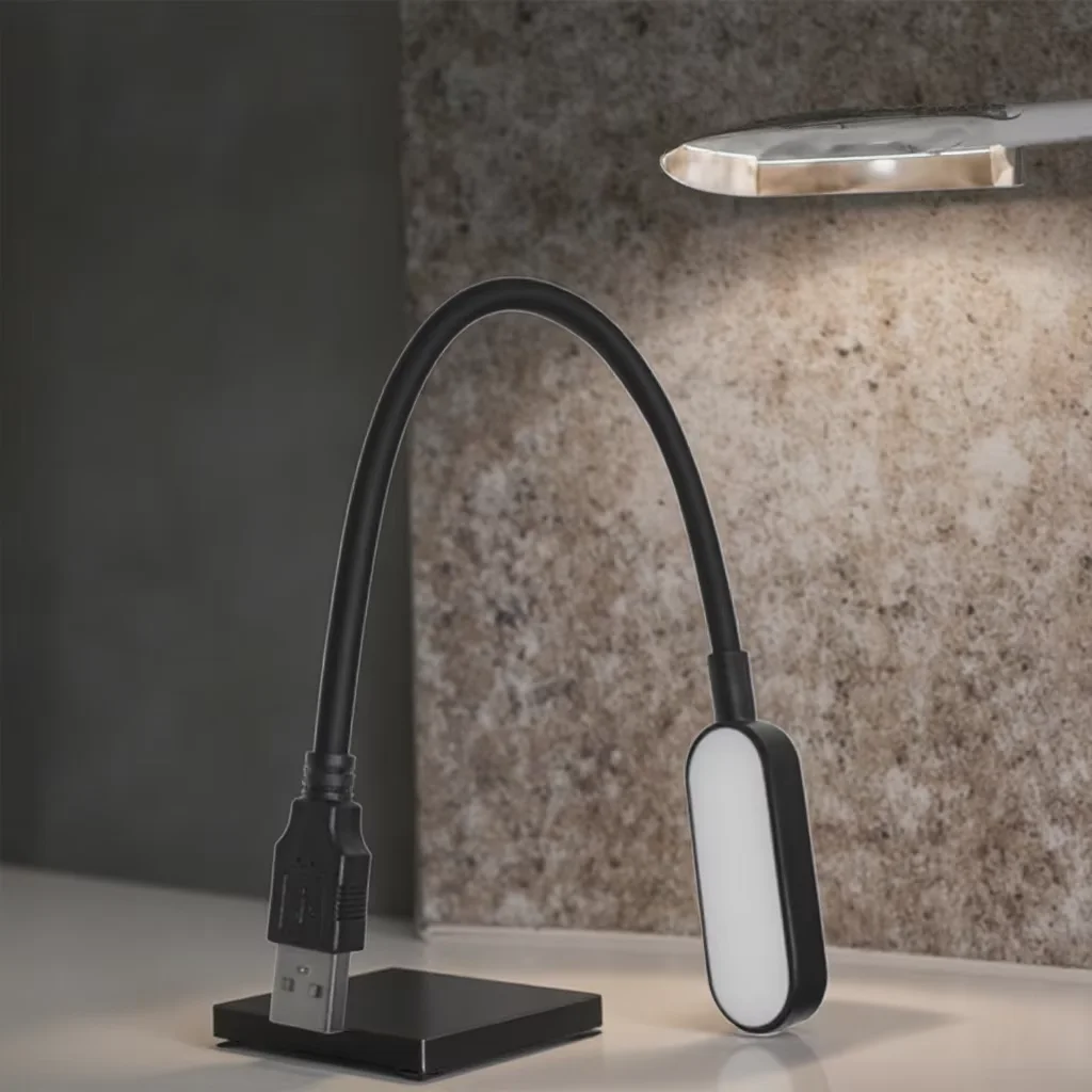 USB LED Desk Lamp for Studying and Working Touch Control Eye-Caring Light Electric with Plastic Body for Reading Room