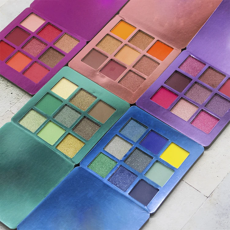 9 Colors High Pigment Eye Shadow Make Your Own Brand Makeup Private Label Custom Eyeshadow Palette
