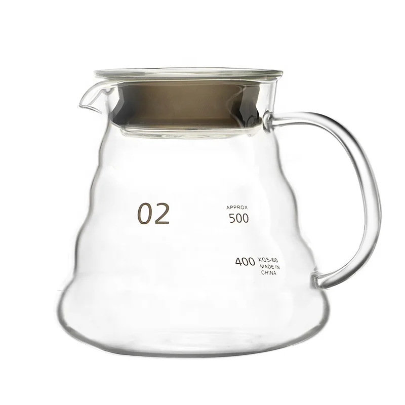 Nibu Glass Pour Over Coffee Maker Set Hand Drip Kettle Dripper Coffee Server 600ml Coffee Pot Set