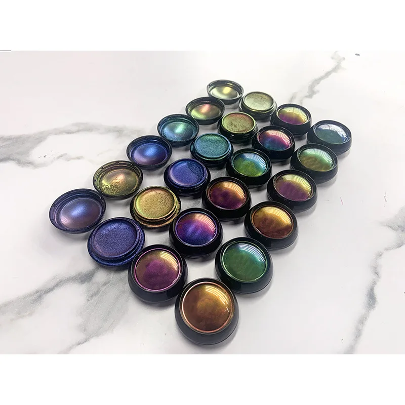 SENKA High Pigment Eye Shadow Holographic Glow Shimmer Chrome Pressed Eyeshadow Pigment Chameleon Makeup Private Label