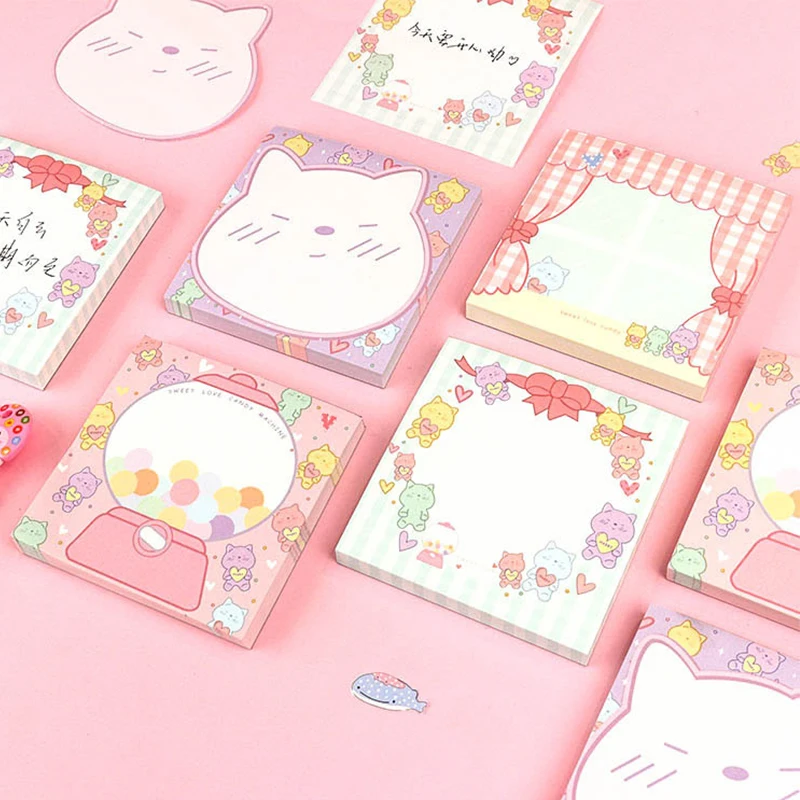 2025 Hot Sale Custom Cute Sticky Notes HighQuality Decorative Kawaii Sticky Notes Cute Patterns Colored Bulk Small Sticky Notes