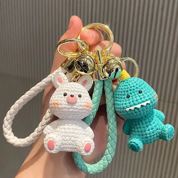 Kawaii Pendant Pig Rabbit Duck Dinosaur Wholesale Keyring Animal Custom Resin 3D Keychain Personalised