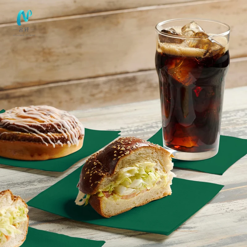 personalized beverage lunch dinner napkins compact fold napkin cocktail airlaid napkins design for wedding