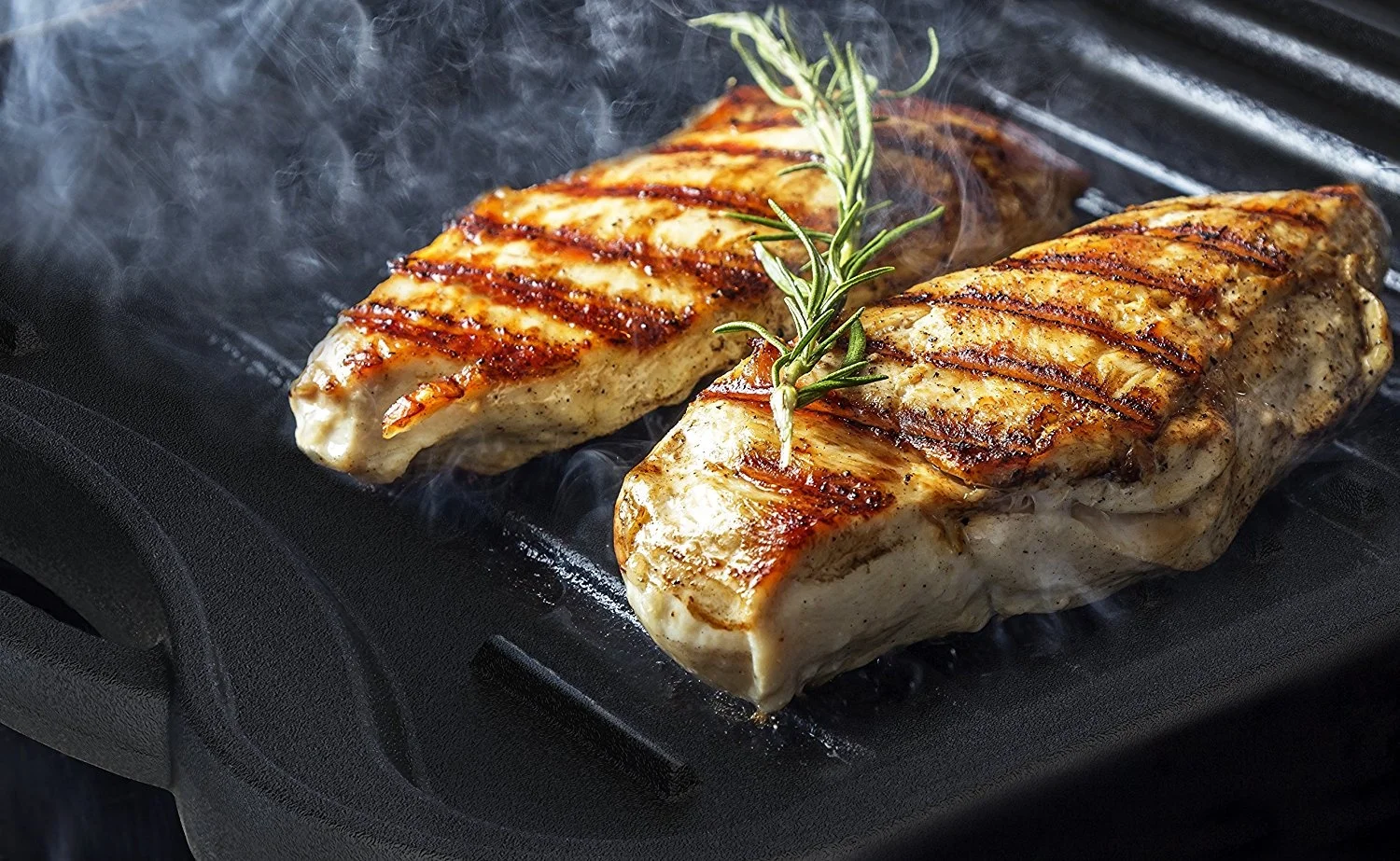 Rectangle Reversible Cast Iron Griddle Black Grill Pan Double Handle Fry Pan