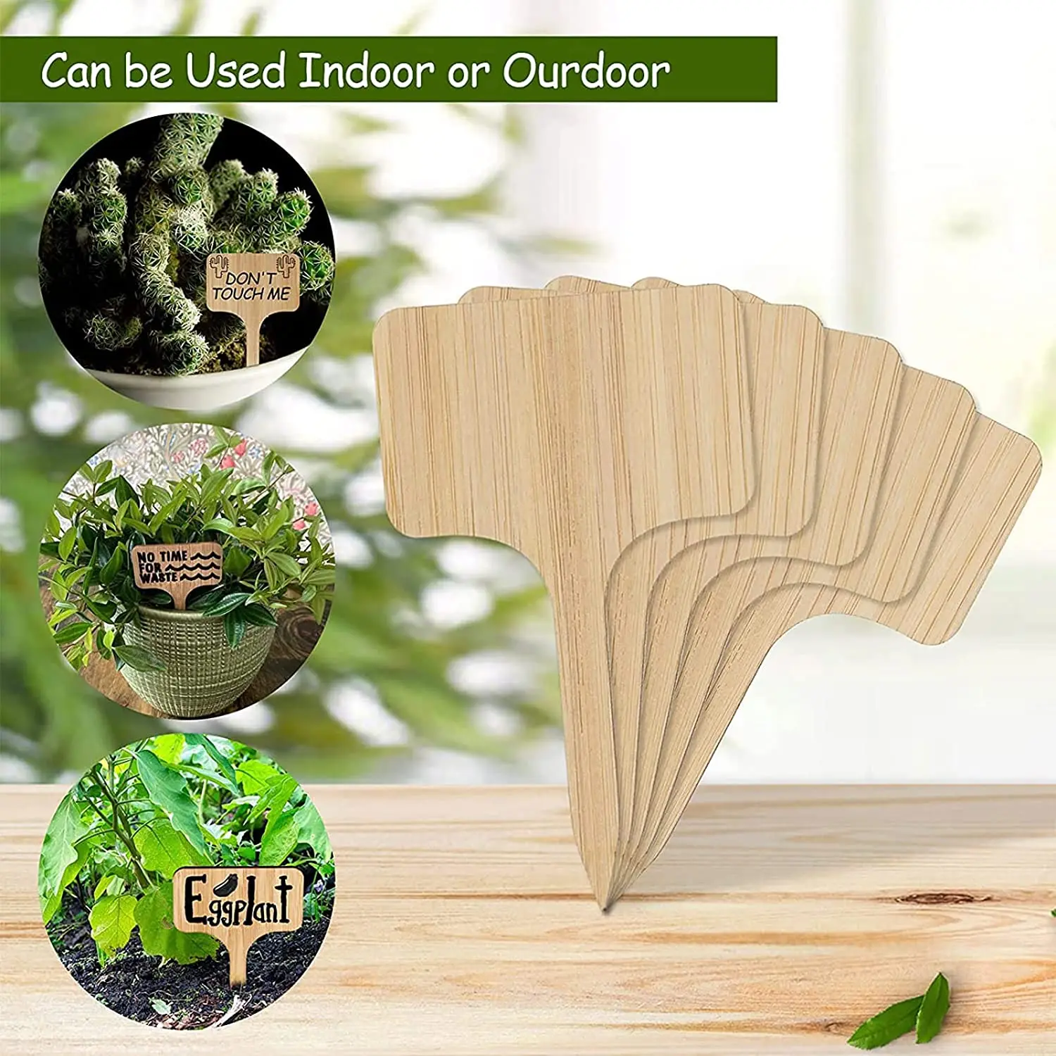 Widely used in garden Waterproof Nursery Markers Flower Pots Seedling Bamboo Wooden Plant Tags Garden Plant labels