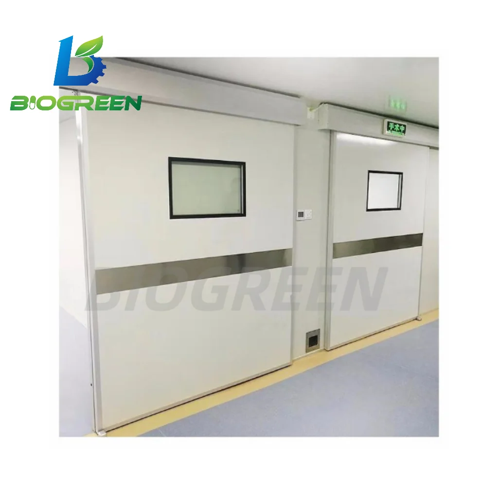 Metal Laboratory Door Clean Room  Class100 Automatic Swing Doors for Hospital