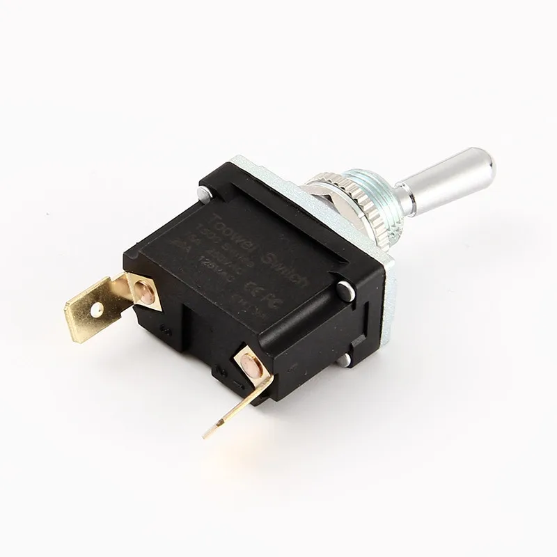 Waterproof 12mm 15A/20A 2Pins DPDT electrical ON-OFF metal toggle switch