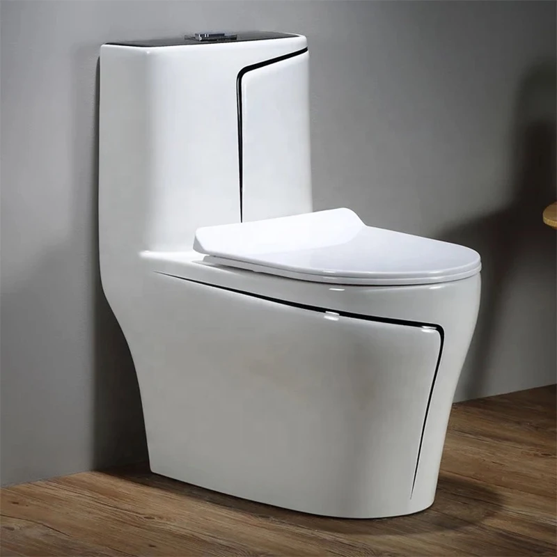 Multicolor modern bathroom commode floor wc S trap washdown white black toilet bowl once piece color ceramic wc toilets