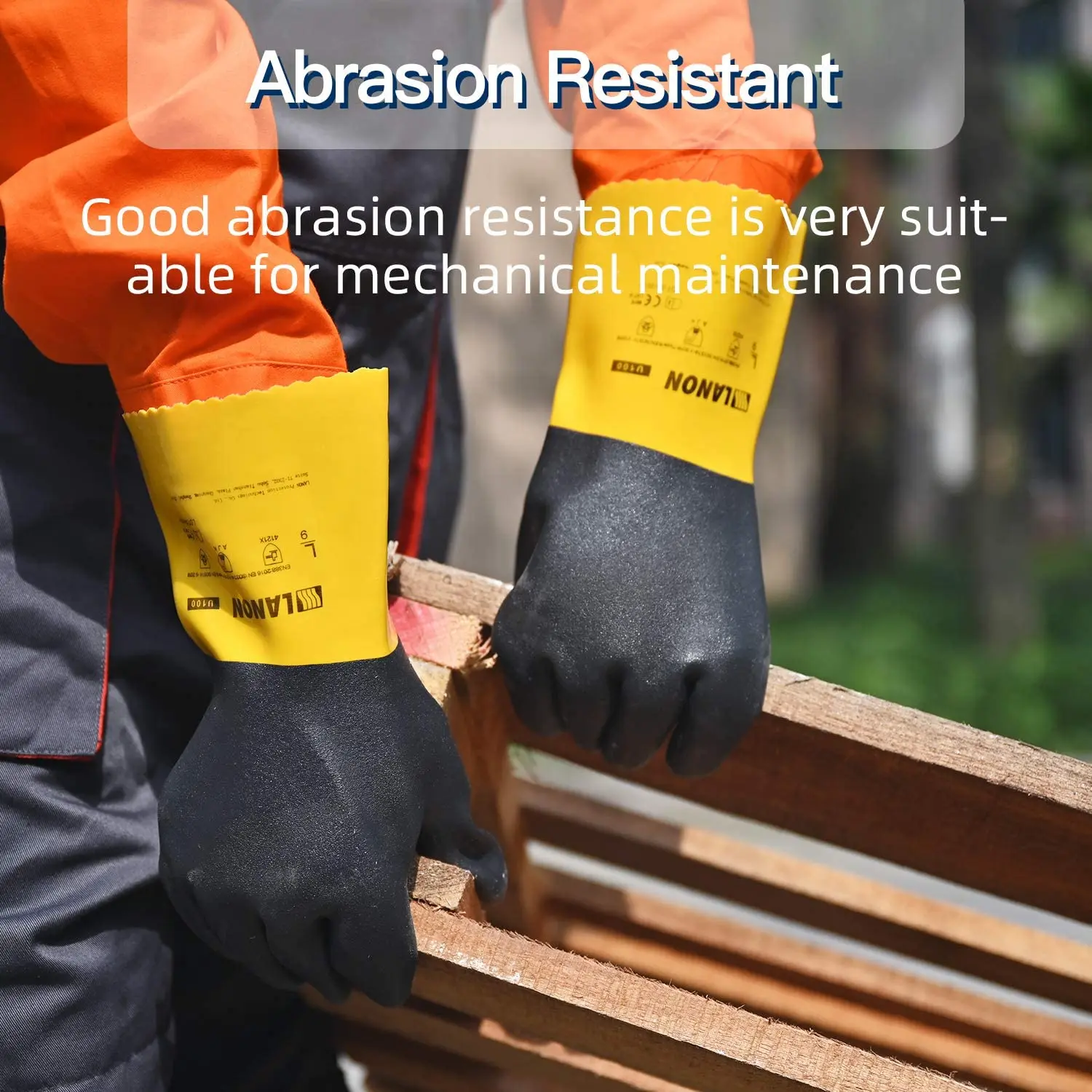 Non Slip  Silicone Free Latex Free Gloves Oil Proof Chemical Resistant PVC Gloves