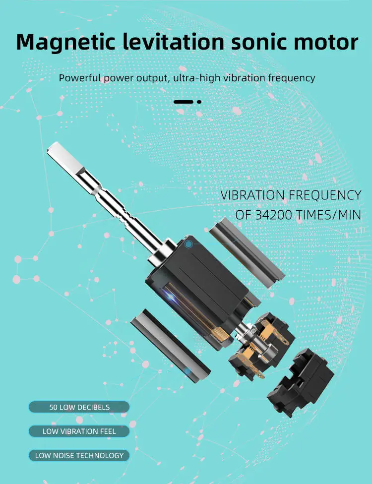 2022 умная перезаряжаемая Водонепроницаемая ультразвуковая вибрационная электрическая зубная щетка