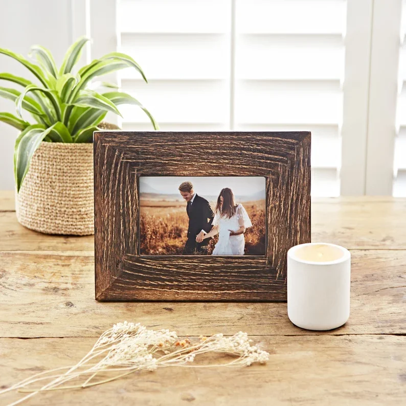 Natural Solid Oak Picture Frame Classic Wooden Photo Frame Wall Hanging Display Home Decor 21x30 30x40 40x50 50x70 cm