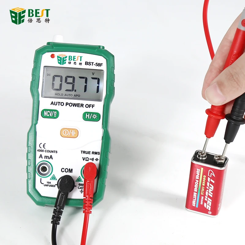 Digital Multimeter tester autoranging True rms automotriz multimetro with NCV DATA HOLD LCD backlight+Flashlight