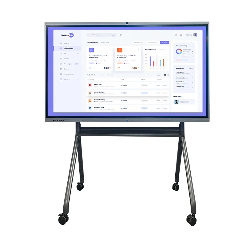 Electronic Touch Screen Display 65 Inch Panel 86 Inch Smart Board for Teaching School Digital Smart Board Interactive Whiteboard