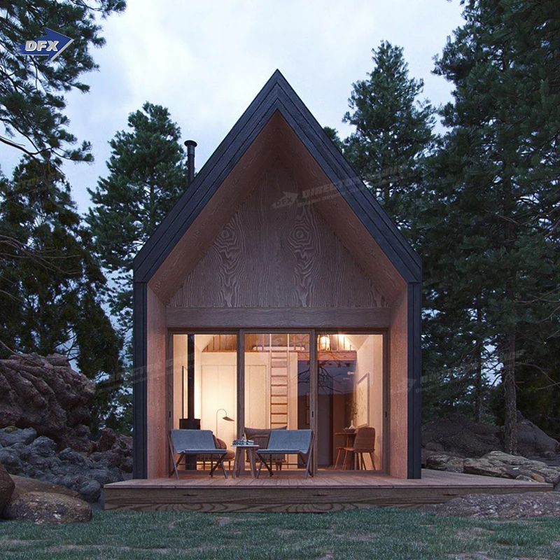 Недорогая сборная конструкция, современная стеклянная роскошная вилла, дом, небольшая треугольная модульная вилла на продажу