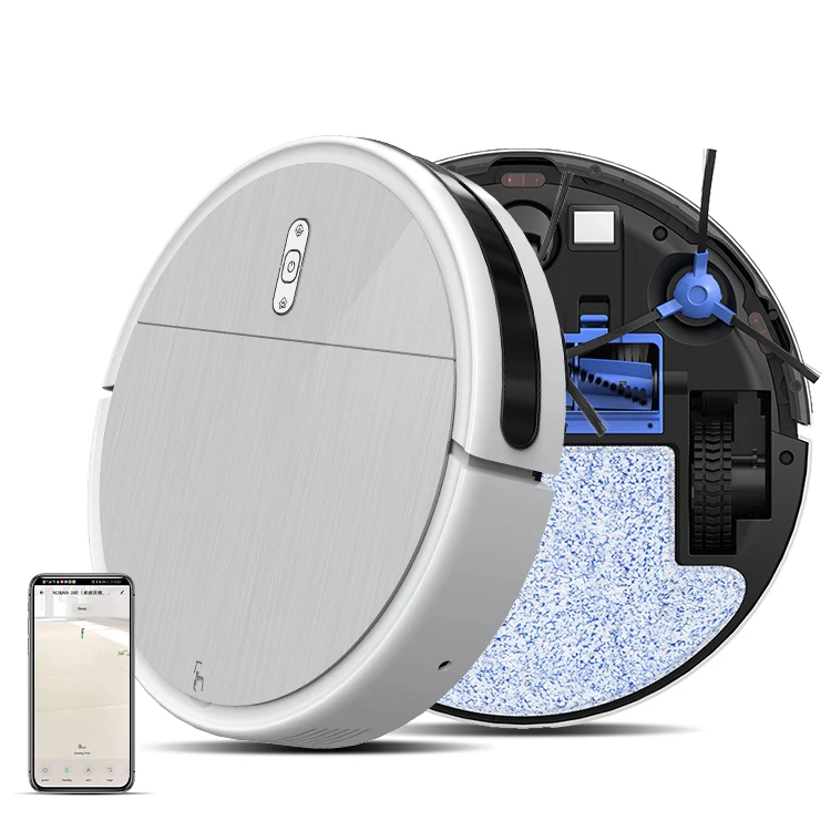 wifi APP control commercial automatic wet steam electric cleaner vacuum mop robot with water tank