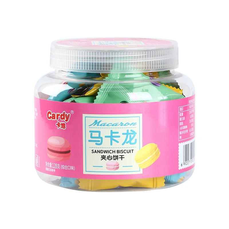 320g/bag Delicious Macaron Biscuit Fruit Flavor Peach Sandwich Macaron Cookies