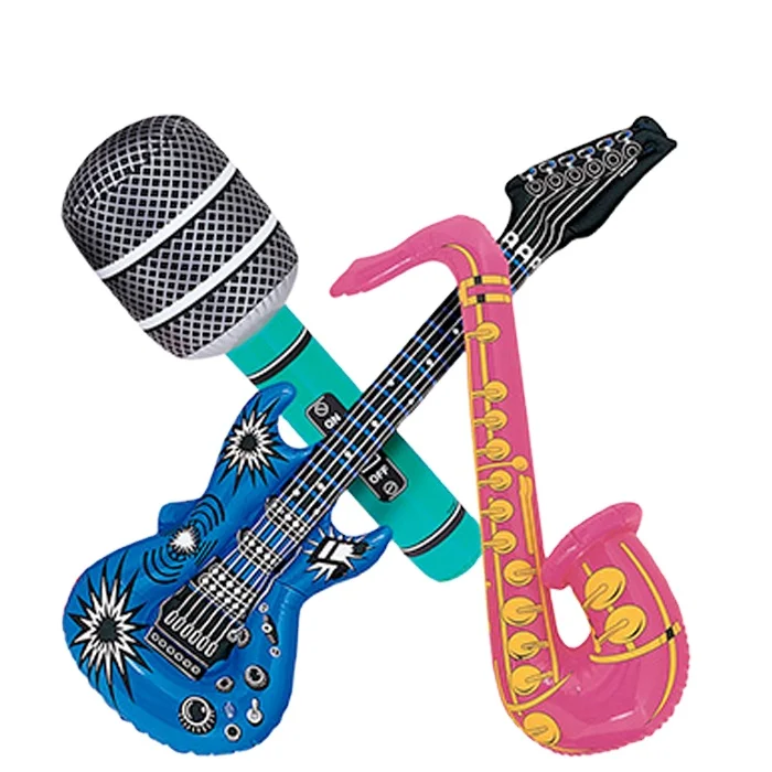 Надувная гитара из ПВХ надувные музыкальные инструменты труба микрофон