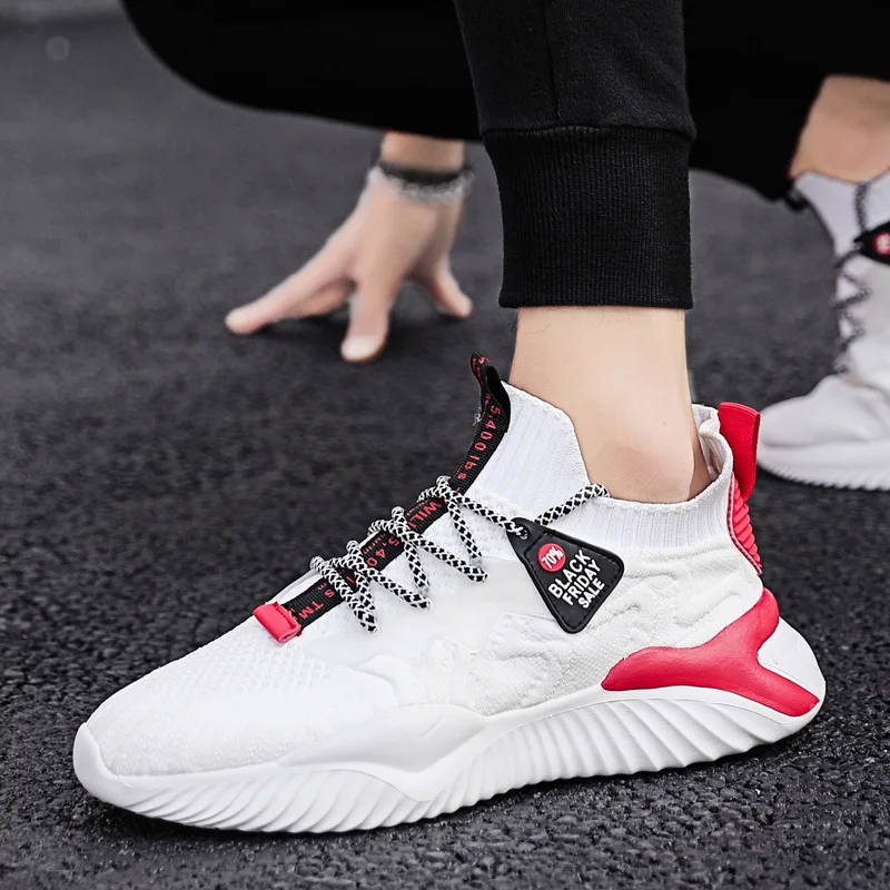 free shipping black stylish sneaker outer soles sports casual joggers flat stylish track  for men shoes sneakers