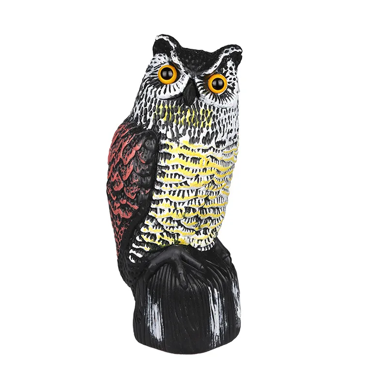 Wholesale  Bird Scarecrow Owl Decoy Sculpture Rotating Head Plastic Owl Bird Deterrents