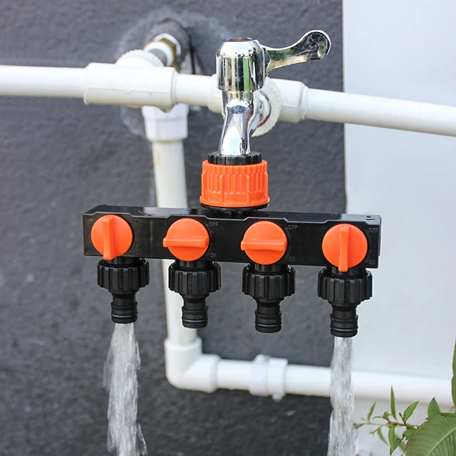 Garden Watering Tools 4 Way Hose Splitter Tap Faucet Garden Hose Connector For Hose Garden