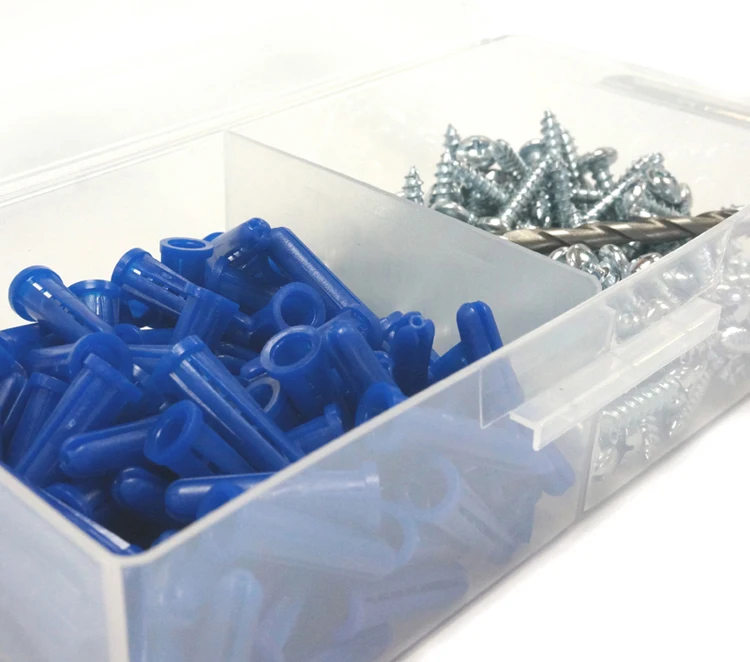 Unirisen High Quality Conical Anchor Kit Plastic Screw Anchor Set Nylon Drywall Expansion Anchors