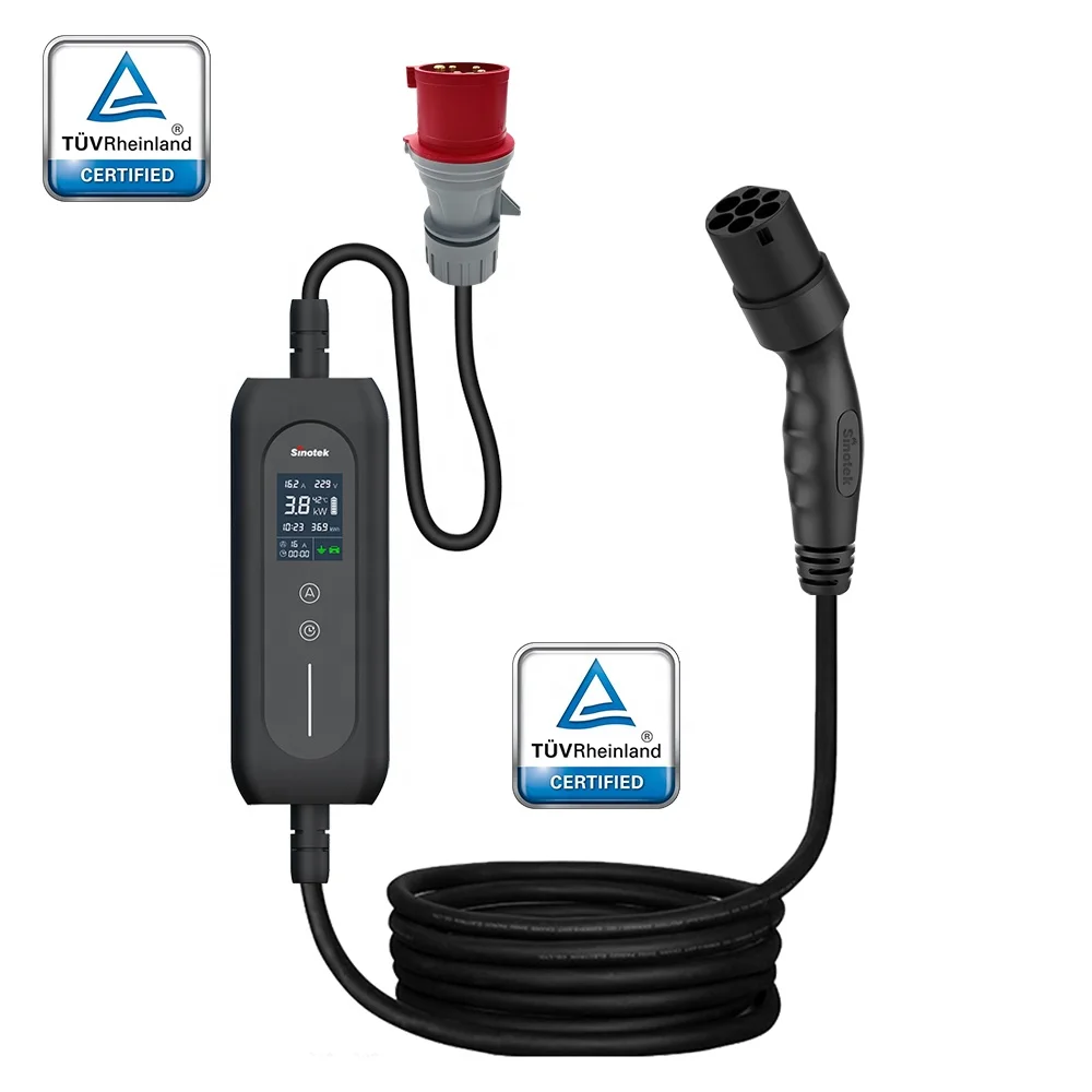 Portable Electric Vehicle  AC Charger 22KW Industrial CEE plug 3Phase 32A 480V