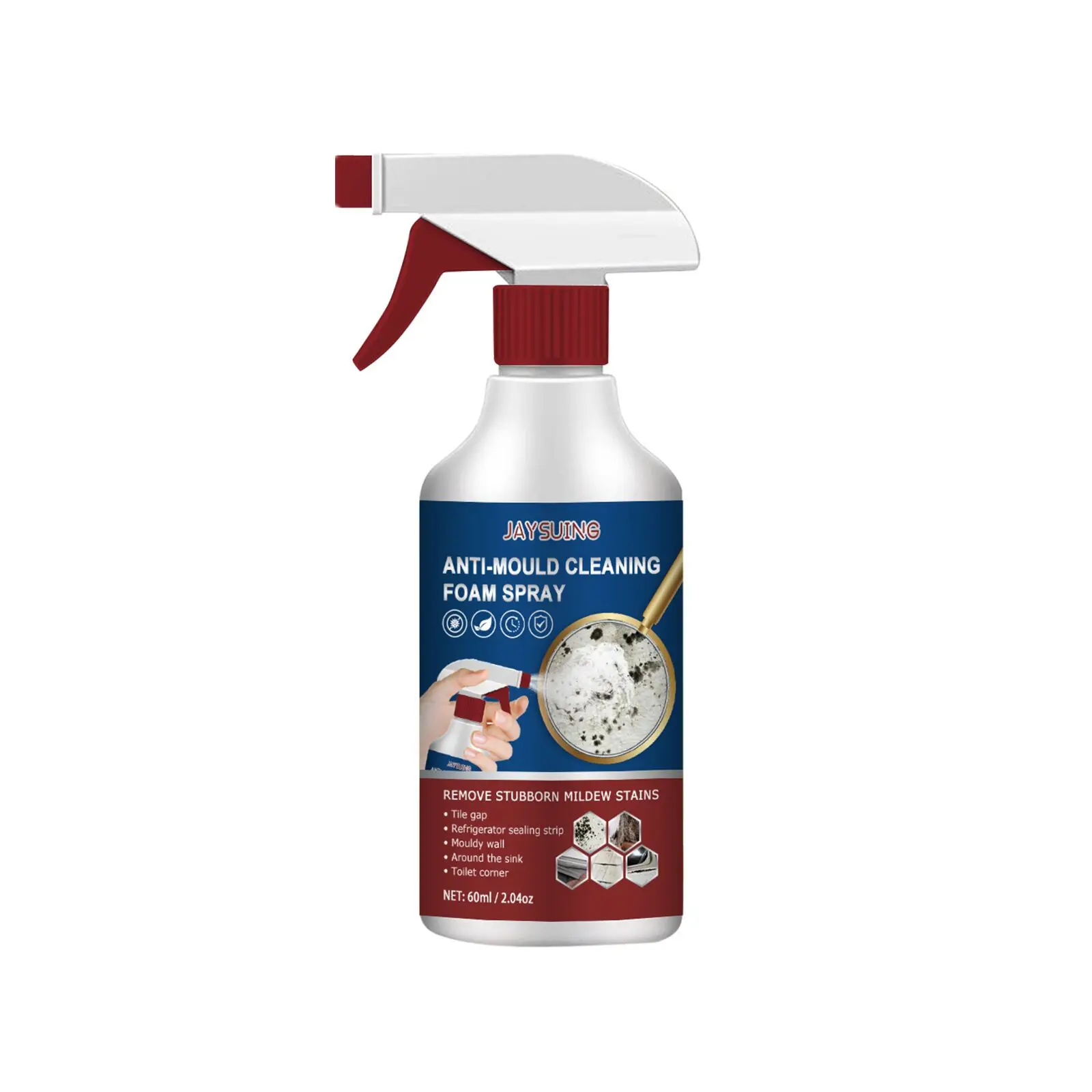 toilet wall sink washer stubborn mildew stains odors removing liquid 60ml anti mould cleaning foam spray