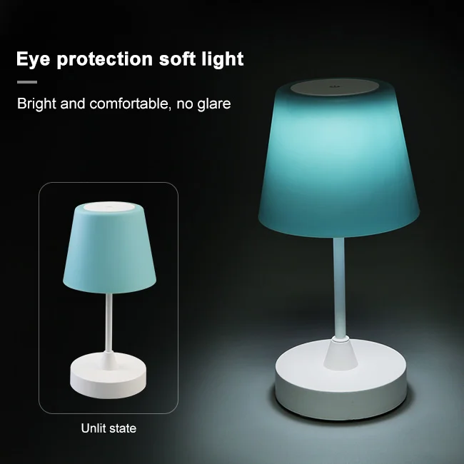 High Quality modern rechargeable led bed side  reading lamps table lamps desk lamp with usb charging port