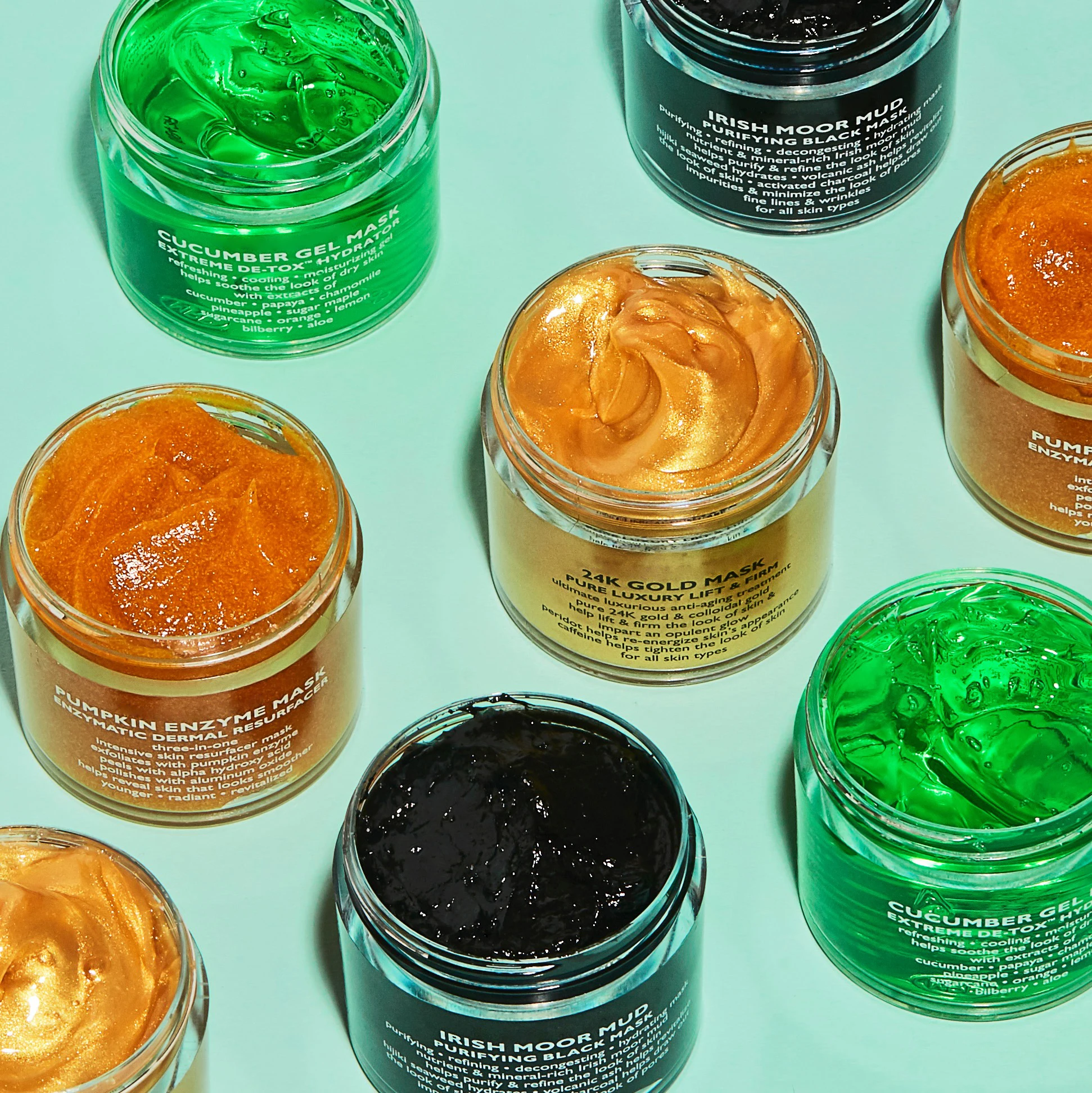 Private Label Facial Mask Logo and Types Customize Mud Clay, Gel Mask, Peel Off Mask Hydrating Exfoliating Jelly Facial Mask