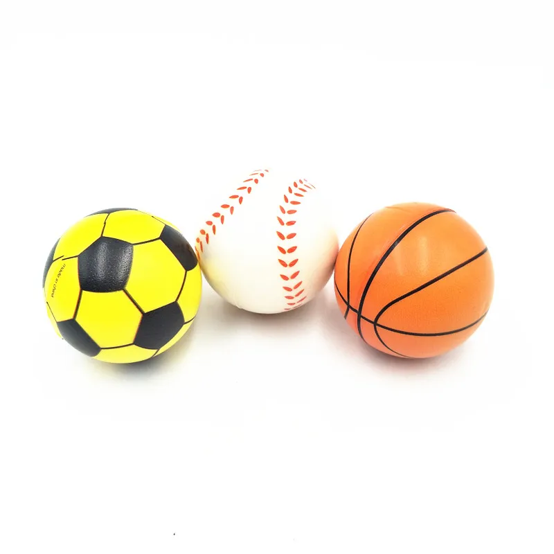 Wholesale cheap sports PU stress toy Pu Foam Mini Sports Balls Stress Balls for Kids Party Favor Toy anti squishy ball