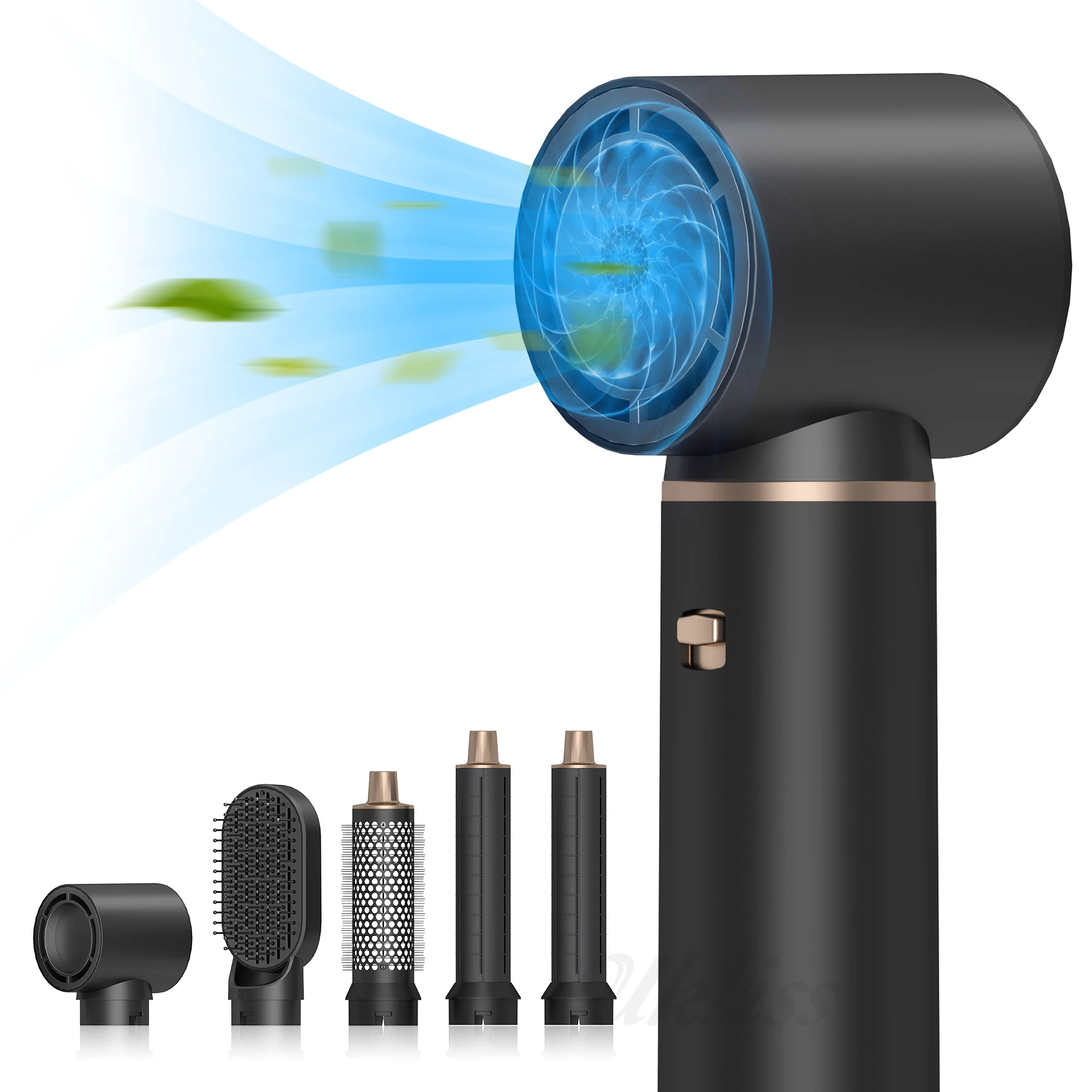 Professional BLDC Hair Dryer Hot Air Brush Styler 1200W Hair Straightener Brush Hot Air Brush For Home Use