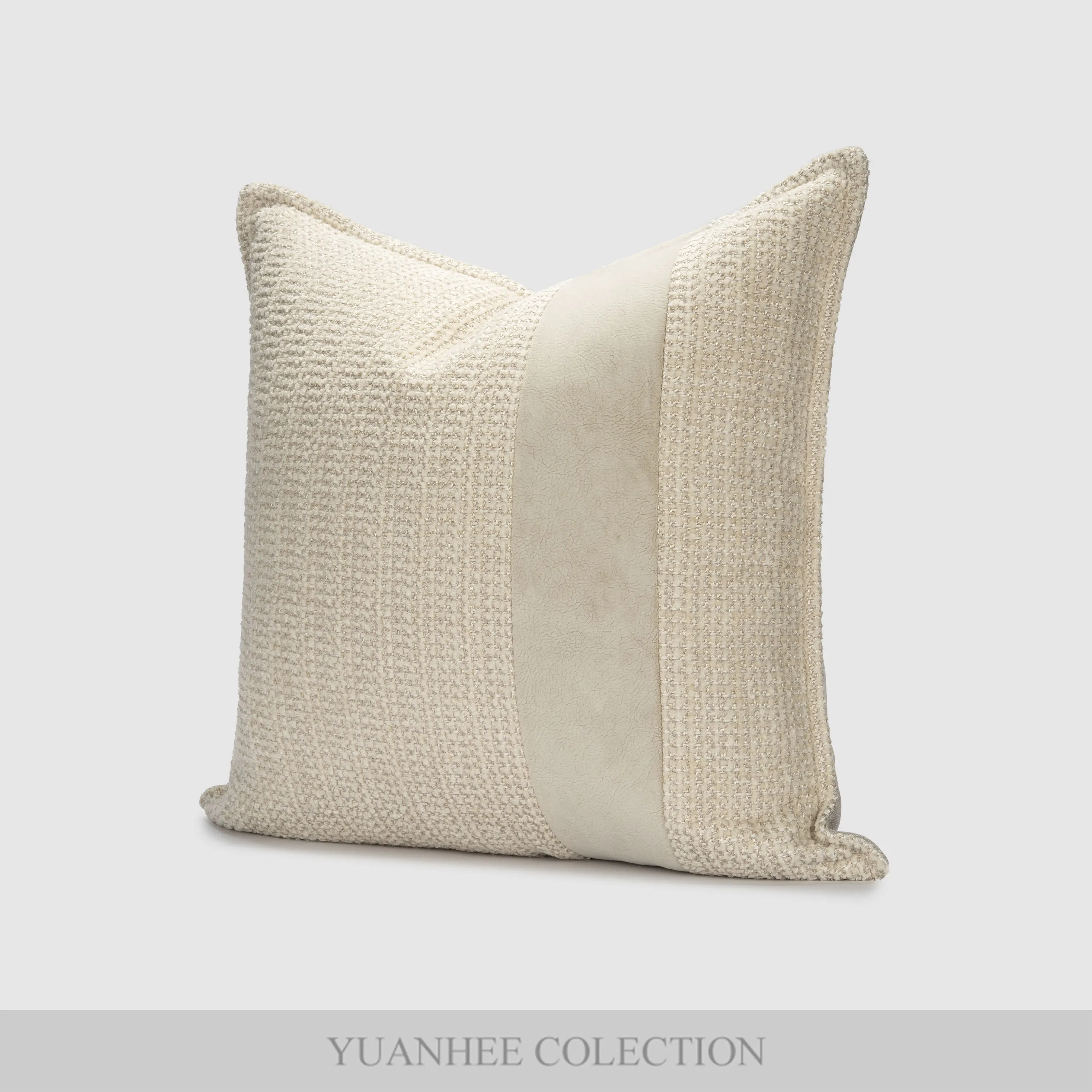 Yuanhee 50*50cm Modern Simple Patchwork Pillowcase Home Textile Cushion Suitable for Model House Living Room Sofa Bedroom