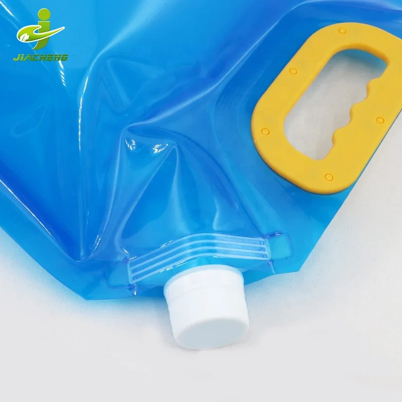2.5l 3l 5l 5 ltr 5 litre bpa free food beverage packaging bag transparent liquid water pouch with spout and handle