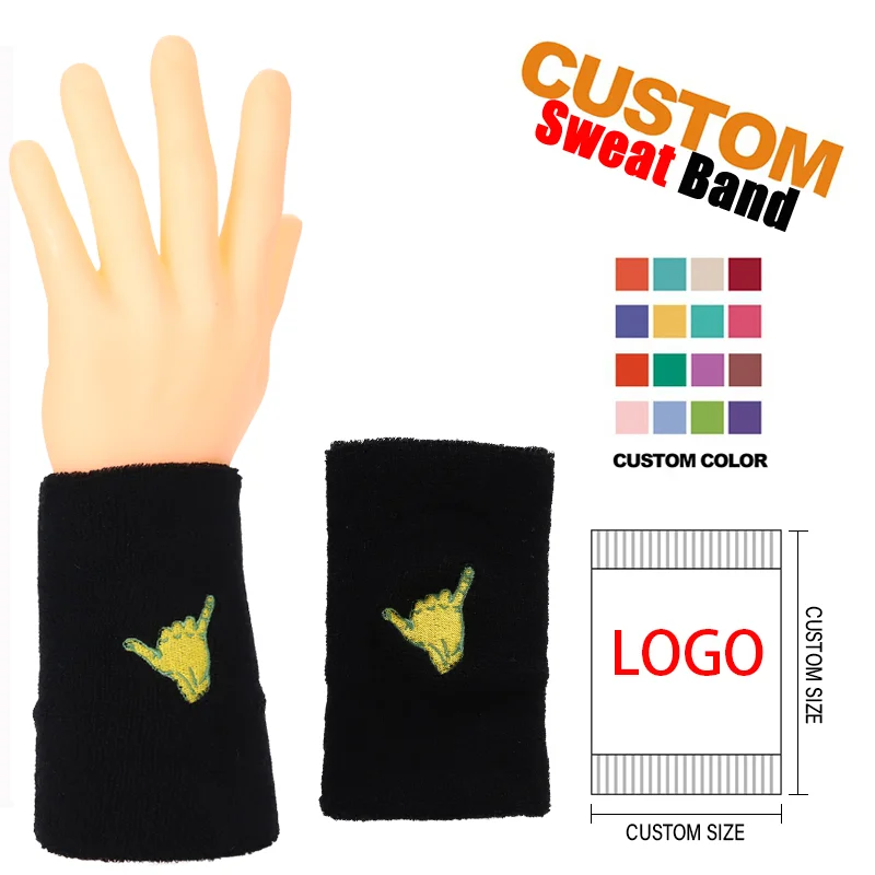 KHDZ custom elastic ice wristband custom design your own sweat-absorbent belt sports wristband. Fashion accessories hand guard