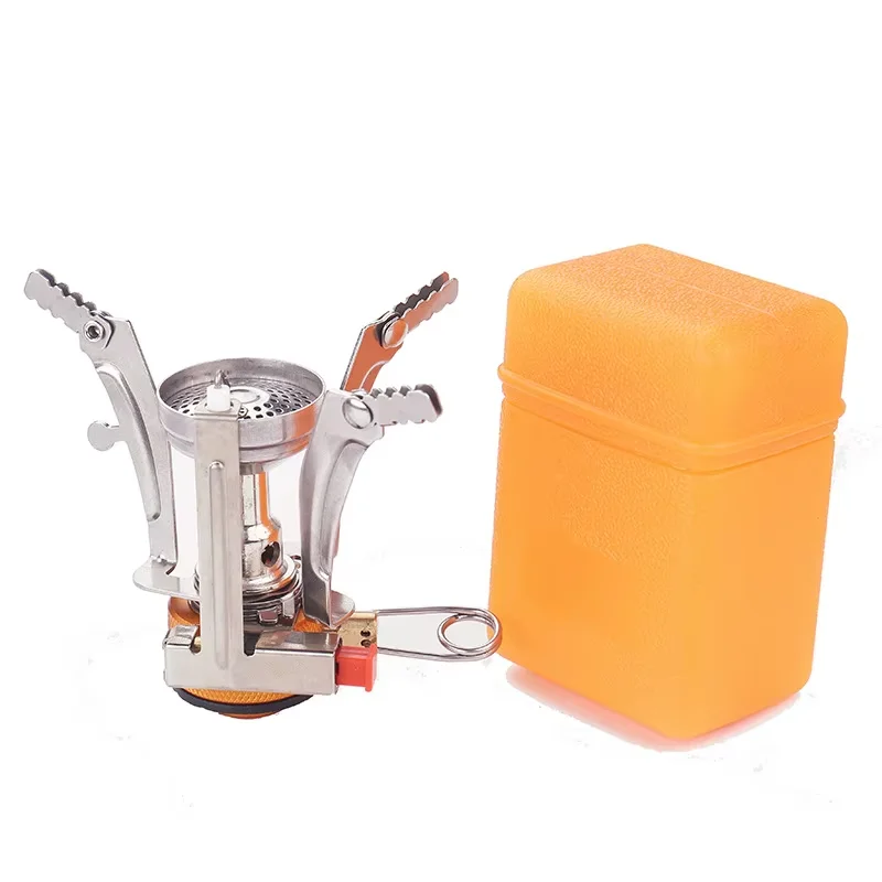 Outdoor Mini Gas Stove Portable Electronic Ignition Camping Hiking Cooker Burner Pocket Gas Stoves for Picnic