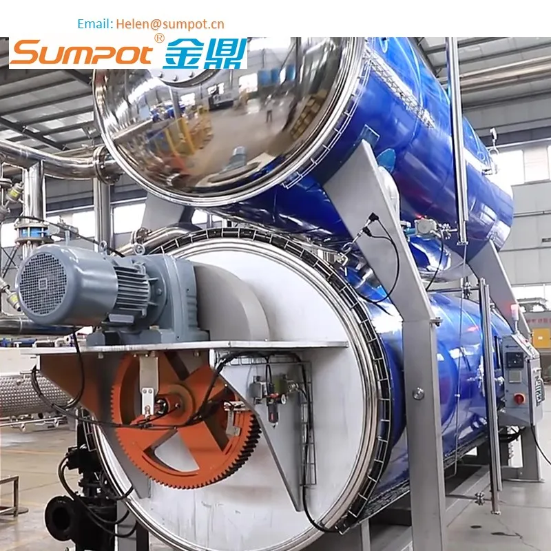 SUMPOT 4 baskets milk beverage rotary retort autoclave sterilizer machine