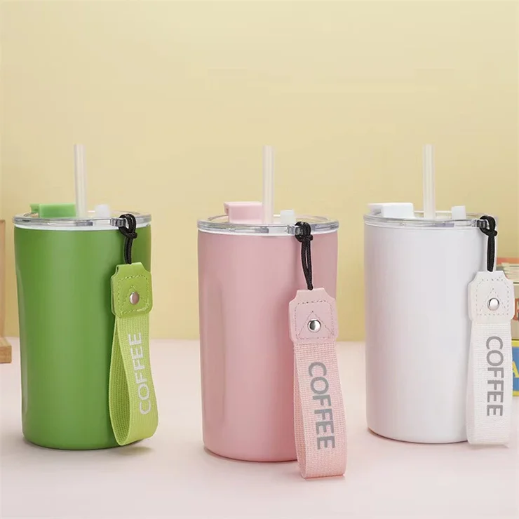 Hot Sale 450Ml Stainless Steel Vacuum Insulated Tumblers Travel Mug Double Wall Water Coffee Cup With rope