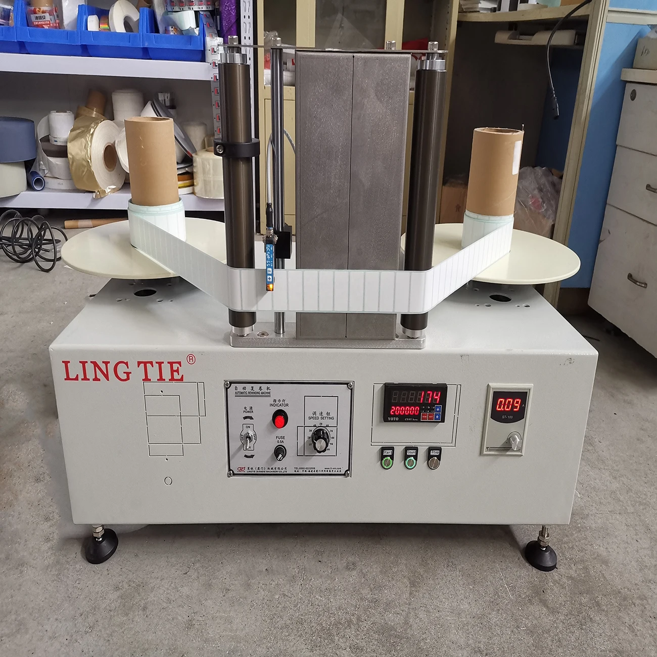 Automatic Paper Roll Rewinding Machine with Counting for Paper, PVC, PP, PEC Film, Label