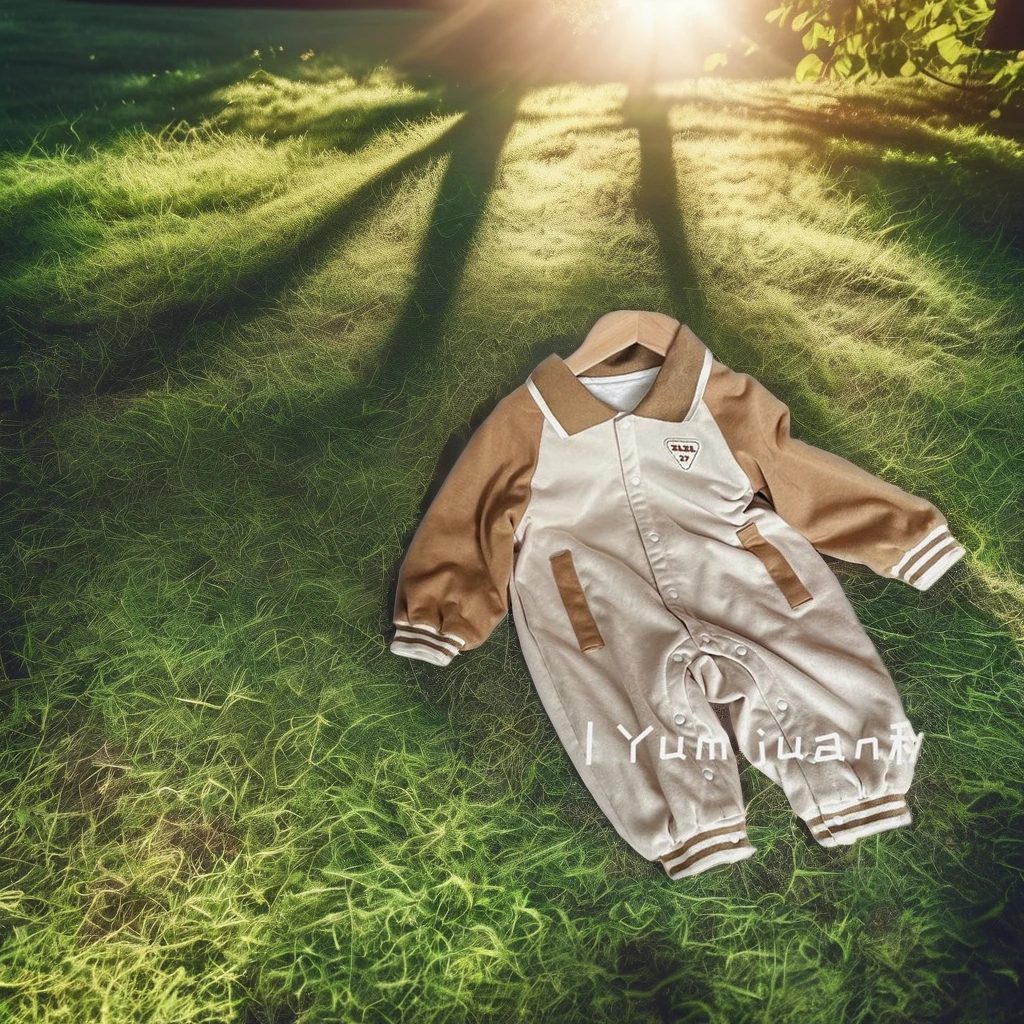 2024 новая одежда для мальчиков ползания и отдыха удобная Двухпанельная цветная с карманами младенцев/малышей