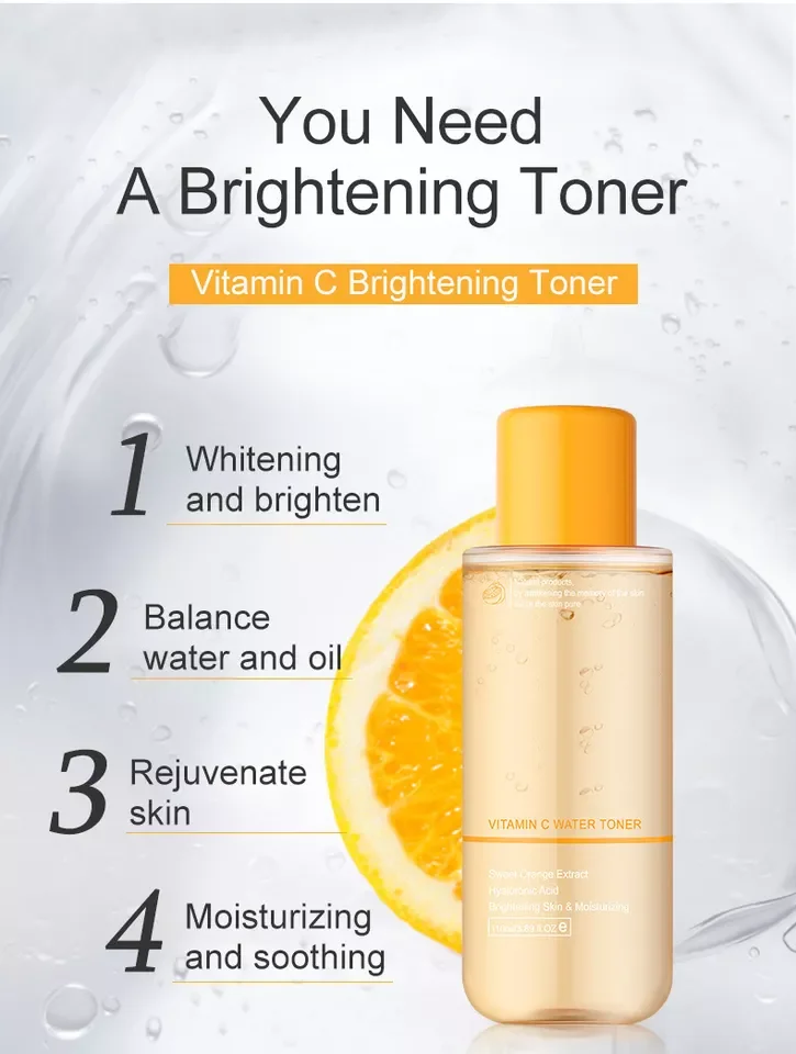 Wholesale OEM ODM Natural Vitamin C Toner Moisturizing Face Toner and VC Toner 500ml