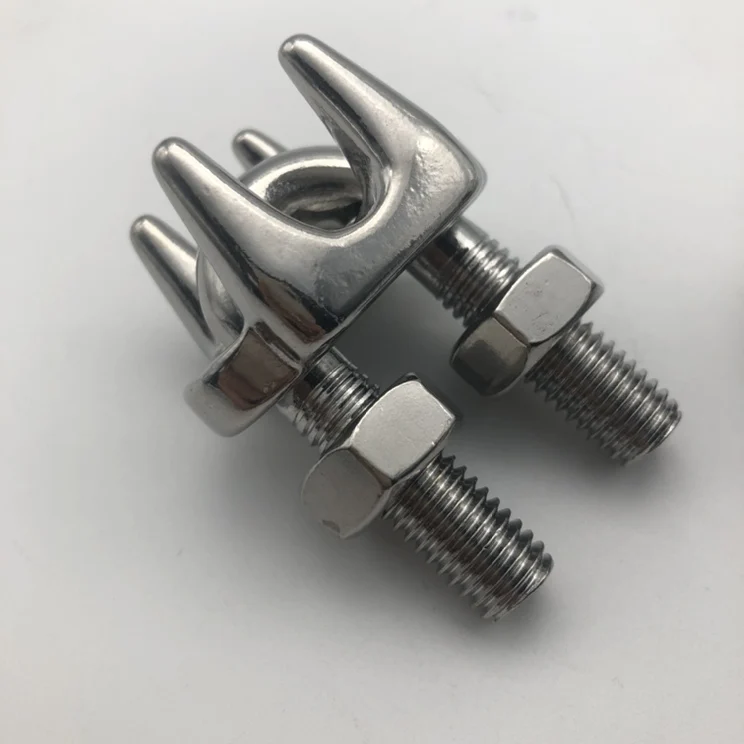Marine Hardware Stainless Steel JIS Wire Rope Clamp U Bolt Saddle Clamp Fasteners with Lock Nuts