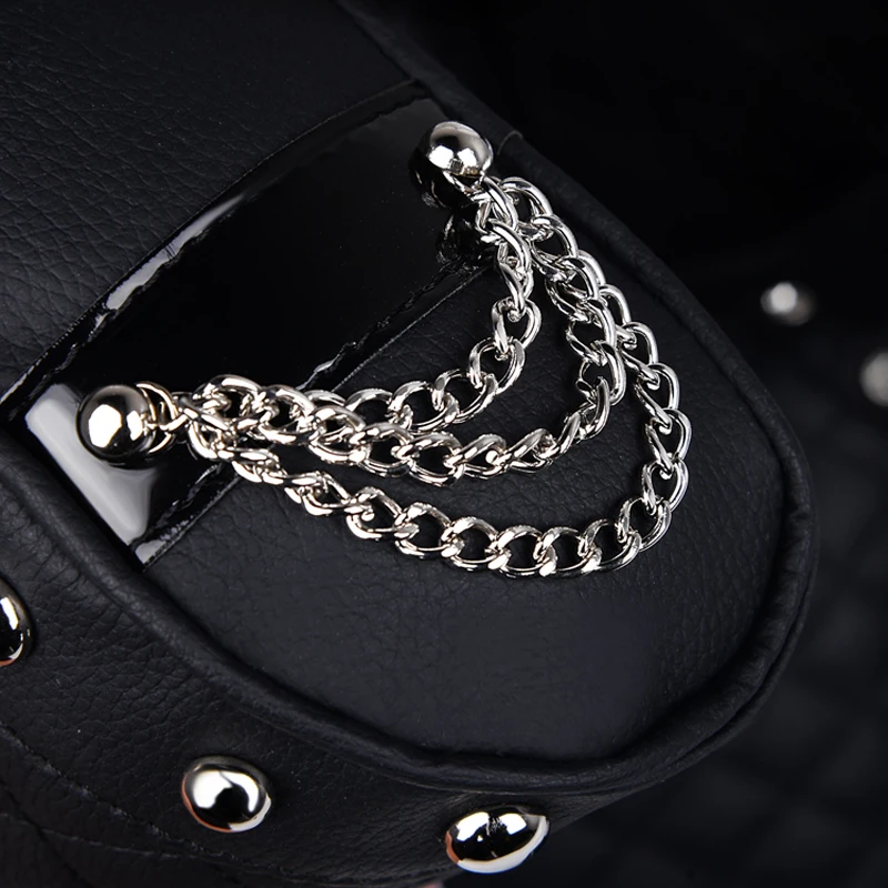 
Crystal Crown Leather Punk Style Rivet Car Interior Accessories Seat Cushion Back Cushion Headrest Neck Pillow 