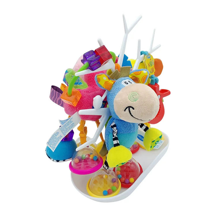 
Kids Hanging Spiral Rattle Stroller Cute Animals Mobile Bed Baby Toys 0-12 Months Newborn Educational Toy for Children 