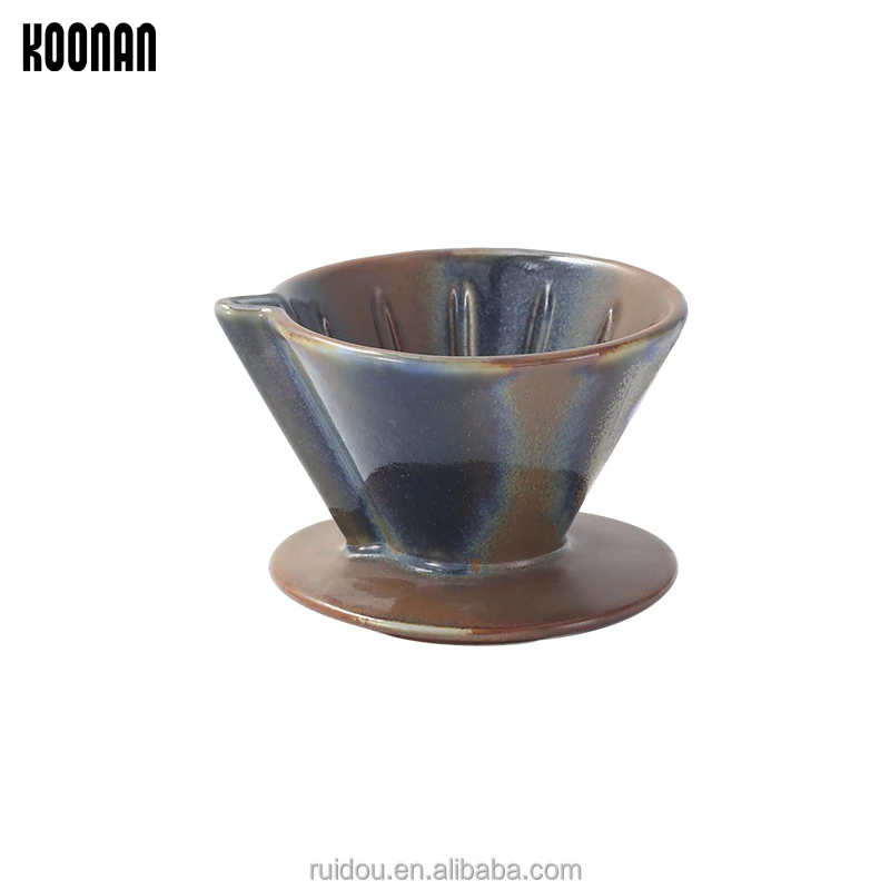 Custom multicolor embossed porcelain Factory direct Ceramic Filter Dripper Drip Coffee ceramic v60 coffee dripper