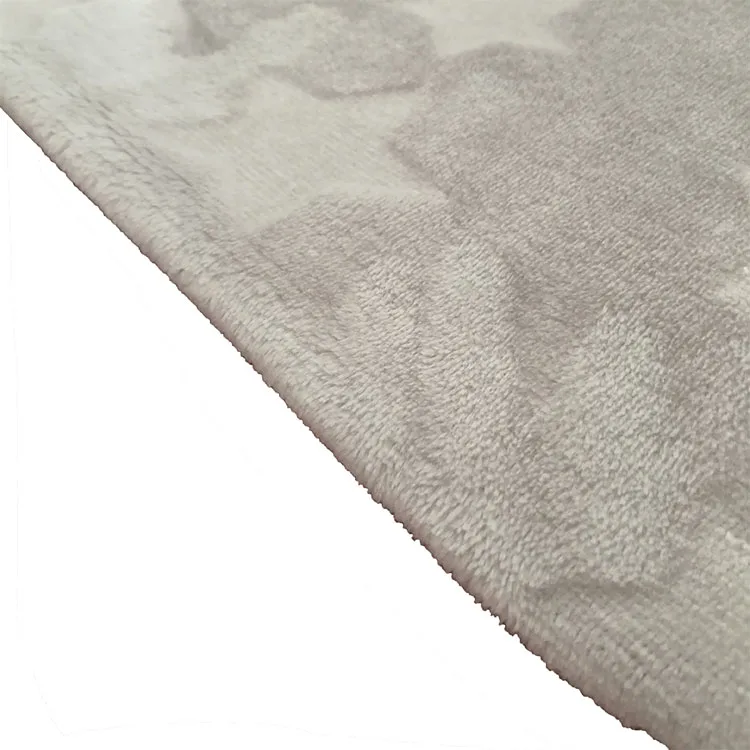 
100% Polyester Solid cut flowers star pattern Coral Fleece for Pajamas 