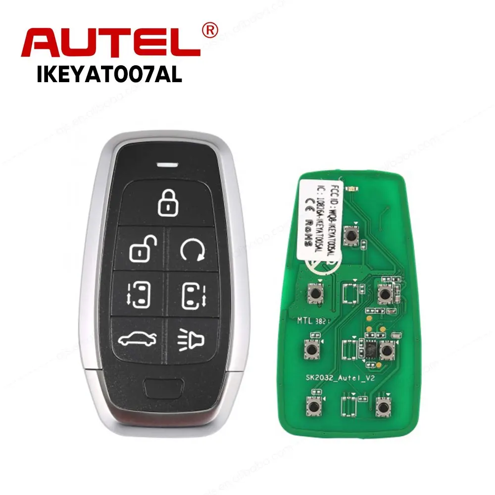 Autel IKEYAT007AL IKEY AT007AL 7 Buttons Smart Universal Key Used with Altra Car Key Programming Copy KM100 IM508S IM608S II PRO