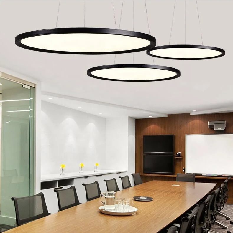 PMMA big round black white frame color surface mounted led panel light with aluminium frame
