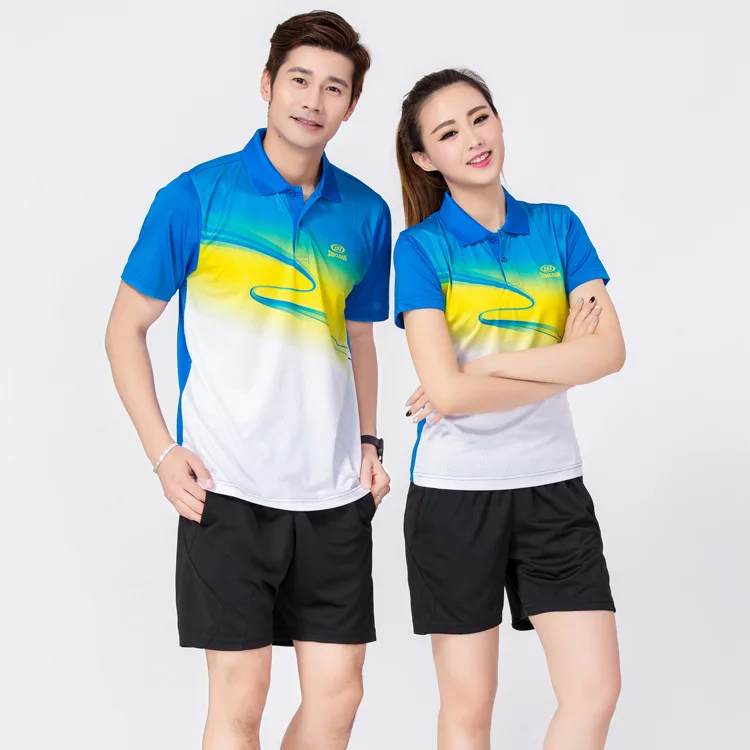 Custom Printing Logo Quick Dry Adult Team Sublimation Breathable Printed Tennis Jersey And Short badminton Tennis Clothes