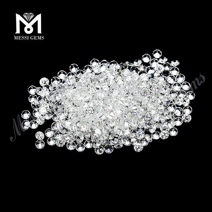 0.8mm to 3.0mm machine cut round  white color aaaaa cubic zirconia stone